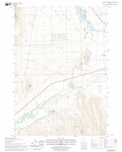 US Forest Service - Topo Chilly Buttes, ID FSTopo Legacy digital map