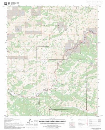 US Forest Service - Topo Chimney Canyon, CA FSTopo Legacy digital map