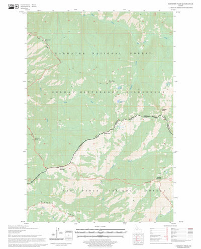US Forest Service - Topo Chimney Peak, ID FSTopo Legacy digital map
