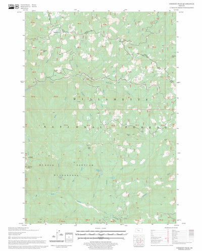 US Forest Service - Topo Chimney Peak, OR FSTopo Legacy digital map