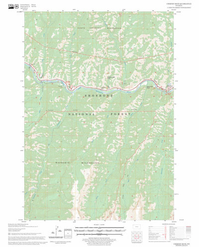 US Forest Service - Topo Chimney Rock, WY FSTopo Legacy digital map