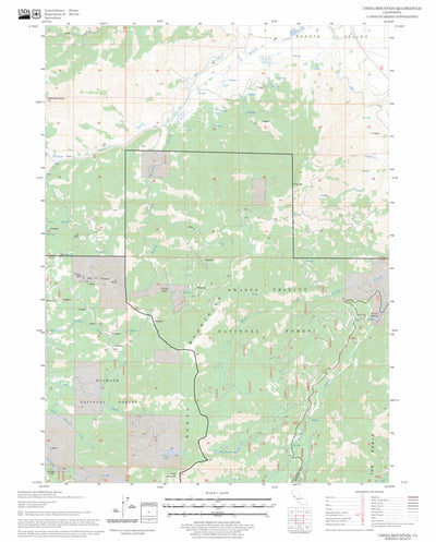 US Forest Service - Topo China Mountain, CA FSTopo Legacy digital map