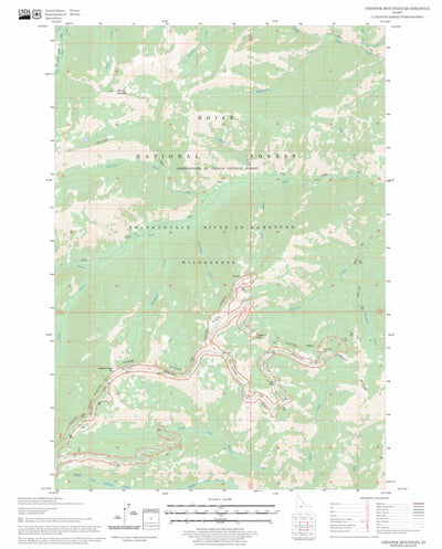 US Forest Service - Topo Chinook Mountain, ID FSTopo Legacy digital map