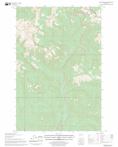 US Forest Service - Topo Chinook Pass, WA FSTopo Legacy digital map
