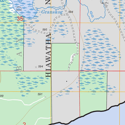 US Forest Service - Topo Chippewa Point, MI FSTopo Legacy digital map