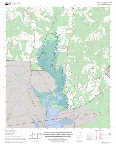 US Forest Service - Topo Chireno South, TX FSTopo Legacy digital map