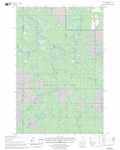 US Forest Service - Topo Choate, MI FSTopo Legacy digital map