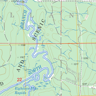 US Forest Service - Topo Choate, MI FSTopo Legacy digital map
