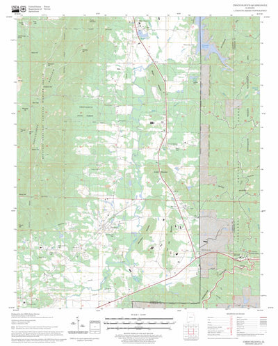 US Forest Service - Topo Choccolocco, AL FSTopo Legacy digital map