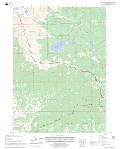 US Forest Service - Topo Christina Lake, WY FSTopo Legacy digital map