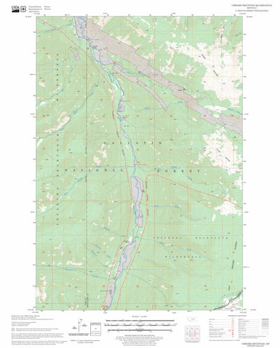 US Forest Service - Topo Chrome Mountain, MT FSTopo Legacy digital map