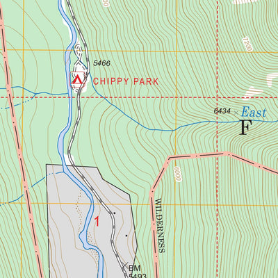US Forest Service - Topo Chrome Mountain, MT FSTopo Legacy digital map