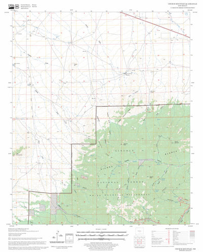 US Forest Service - Topo Church Mountain, NM FSTopo Legacy digital map