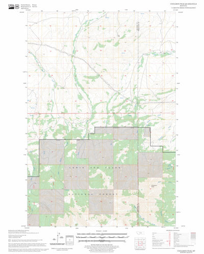 US Forest Service - Topo Cinnamon Peak, MT FSTopo Legacy digital map