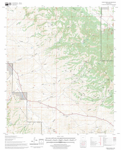 US Forest Service - Topo Circle Mesa, NM FSTopo Legacy digital map