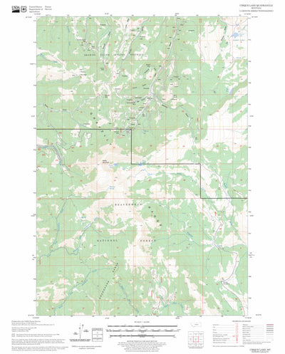 US Forest Service - Topo Cirque Lake, MT FSTopo Legacy digital map