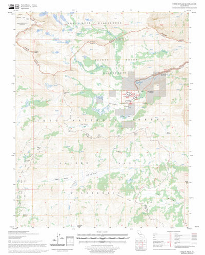 US Forest Service - Topo Cirque Peak, CA FSTopo Legacy digital map