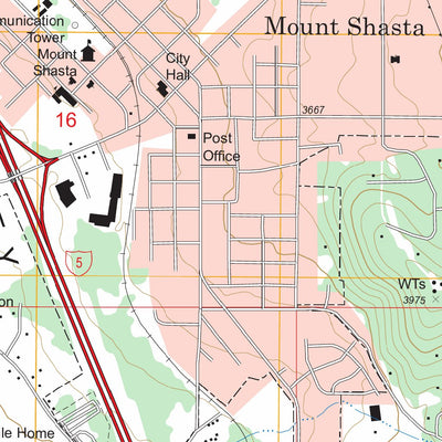 US Forest Service - Topo City of Mount Shasta, CA FSTopo Legacy digital map