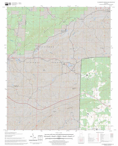 US Forest Service - Topo Clairmont Springs, AL FSTopo Legacy digital map