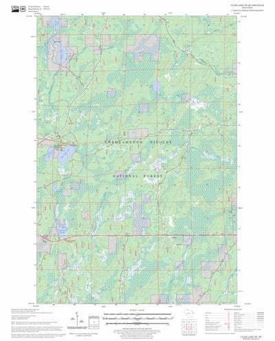 US Forest Service - Topo Clam Lake NE, WI FSTopo Legacy digital map
