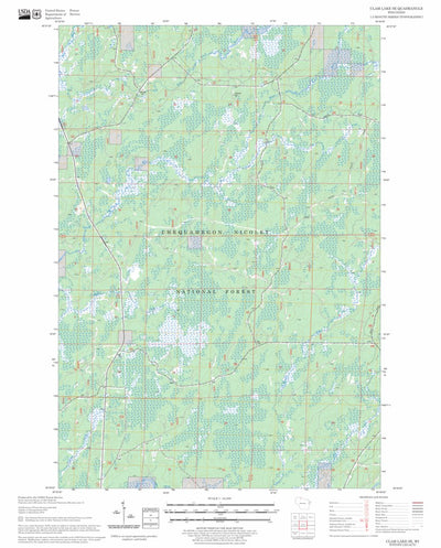 US Forest Service - Topo Clam Lake SE, WI FSTopo Legacy digital map