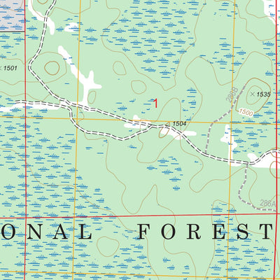 US Forest Service - Topo Clam Lake SE, WI FSTopo Legacy digital map