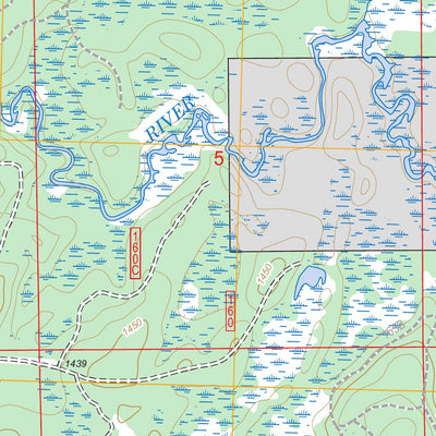US Forest Service - Topo Clam Lake SW, WI FSTopo Legacy digital map