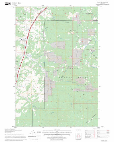 US Forest Service - Topo Clancy, MT FSTopo Legacy digital map