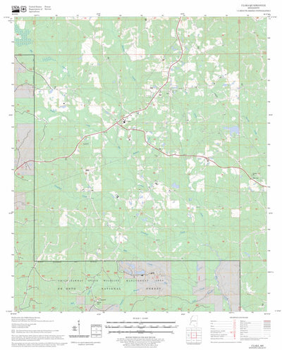 US Forest Service - Topo Clara, MS FSTopo Legacy digital map