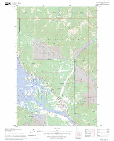 US Forest Service - Topo Clark Fork, ID FSTopo Legacy digital map