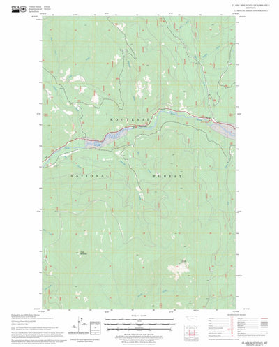 US Forest Service - Topo Clark Mountain, MT FSTopo Legacy digital map