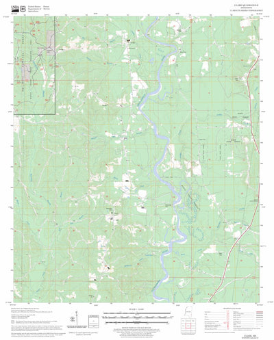 US Forest Service - Topo Clark, MS FSTopo Legacy digital map