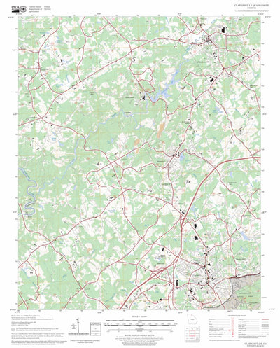 US Forest Service - Topo Clarkesville, GA FSTopo Legacy digital map