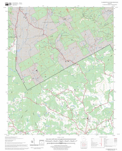 US Forest Service - Topo Clarkesville NE, GA FSTopo Legacy digital map