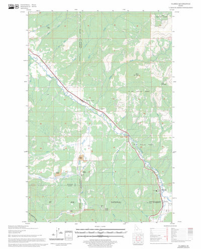 US Forest Service - Topo Clarkia, ID FSTopo Legacy digital map