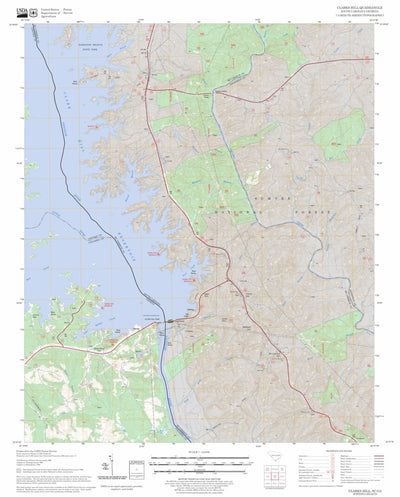 US Forest Service - Topo Clarks Hill, SC - GA FSTopo Legacy digital map