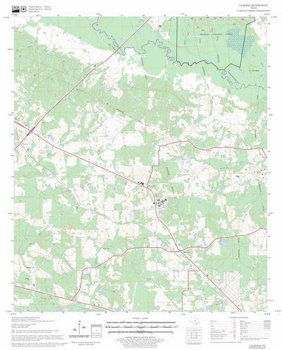 US Forest Service - Topo Clawson, TX FSTopo Legacy digital map