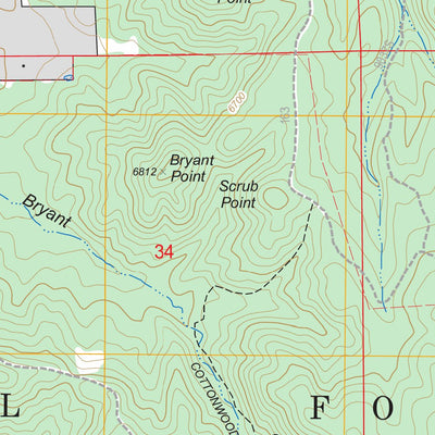 US Forest Service - Topo Clay Springs, AZ FSTopo Legacy digital map
