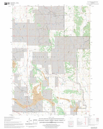US Forest Service - Topo Clay Spur, WY FSTopo Legacy digital map