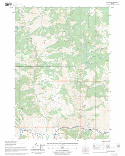 US Forest Service - Topo Clayton, ID FSTopo Legacy digital map