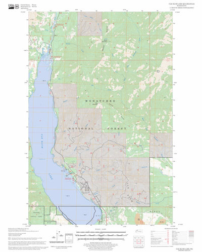 US Forest Service - Topo Cle Elum Lake, WA FSTopo Legacy digital map