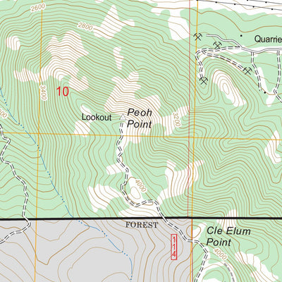 US Forest Service - Topo Cle Elum, WA FSTopo Legacy digital map