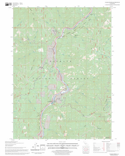 US Forest Service - Topo Clear Creek, CA FSTopo Legacy digital map