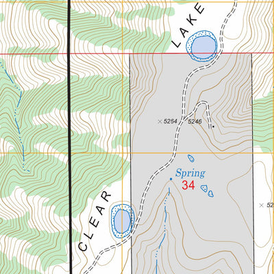 US Forest Service - Topo Clear Lake Ridge, OR FSTopo Legacy digital map