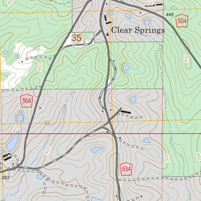 US Forest Service - Topo Clear Springs, MS FSTopo Legacy digital map