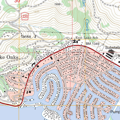 US Forest Service - Topo Clearlake Oaks, CA FSTopo Legacy digital map