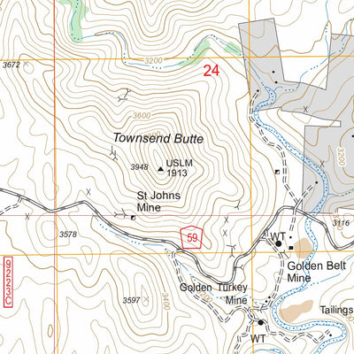 US Forest Service - Topo Cleator, AZ FSTopo Legacy digital map
