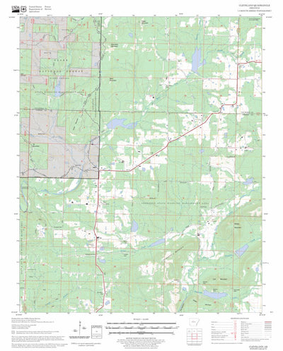 US Forest Service - Topo Cleveland, AR FSTopo Legacy digital map