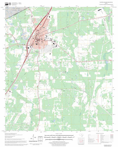 US Forest Service - Topo Cleveland, TX FSTopo Legacy digital map