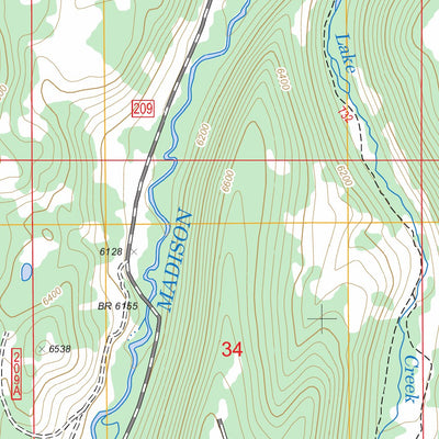 US Forest Service - Topo Cliff Lake, MT FSTopo Legacy digital map